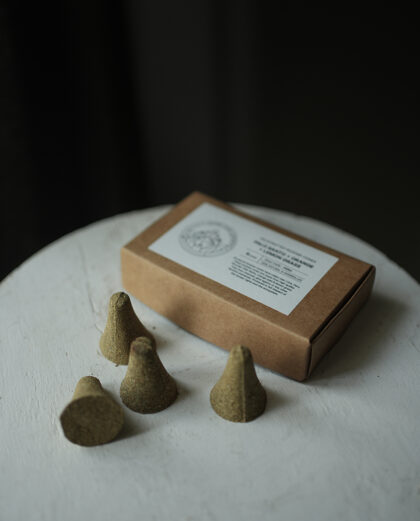 Artisan Incense Cones – Lemon grass + Orange + Palo Santo